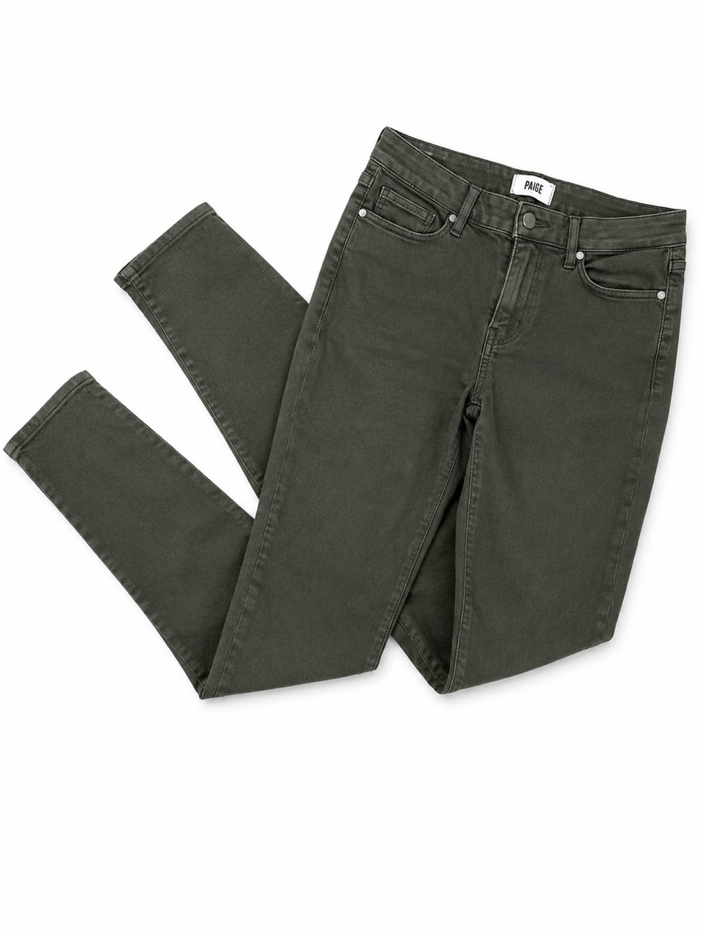 Paige Dark Green Women's Jeans
